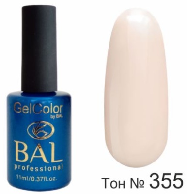 BAL Gel Color №355 Гель-лак каучуковый Светло пурпурно-розовый 11 мл