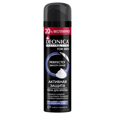 DEONICA For Men Пена для бритья Активная защита с углем 240 мл