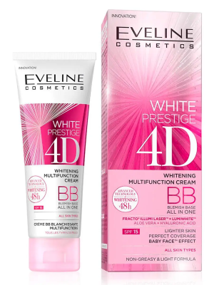 EVELINE White Prestige 4D Активный крем для контура глаз выравнивающий тон для чувствительной кожи 20 мл