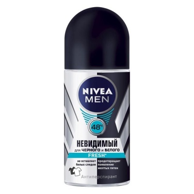 NIVEA Men Антиперспирант шариковый Невидимый для черного и белого Fresh 50 мл
