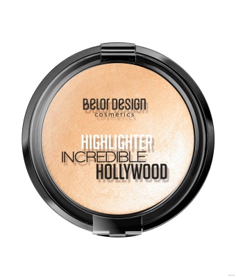 BELOR DESIGN Хайлайтер INCREDIBLE HOLLYWOOD, тон 001 7,3 г Золотистый