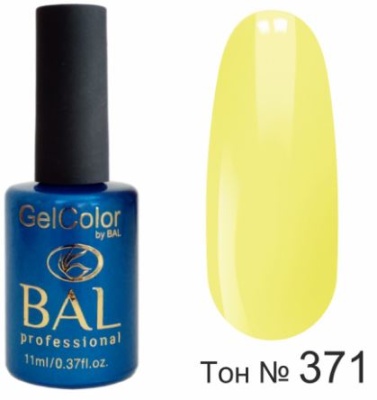 BAL Gel Color №371 Гель-лак каучуковый Банановый коктейль 11 мл
