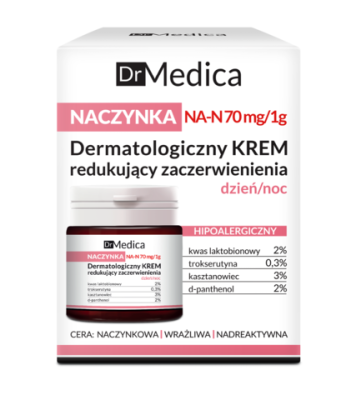 BIELENDA Dr Medica Capillary Skin Дерматологический гипоаллергенный крем уменьшающий покраснения день/ночь 50 мл