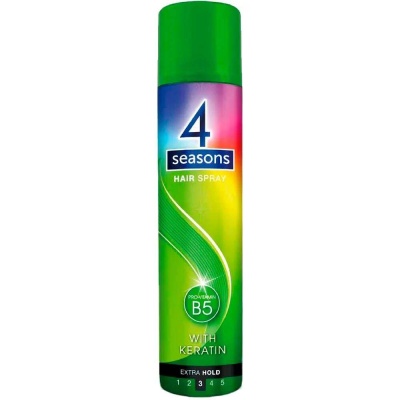 4 SEASONS Лак для волос 4 Extra Hold (Pro-Vitamin B5, Keratin), 265 мл.