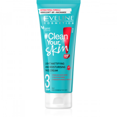 EVELINE Clean Your Skin Крем для лица Легкий матирующе-увлажняющий 75 мл 