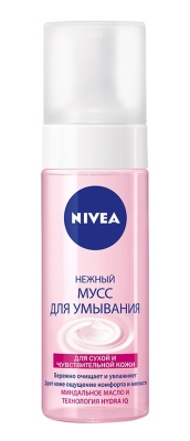 NIVEA Aqua Effect Мусс для умывания Нежный розовый для сухой и чувствительной кожи 150 мл